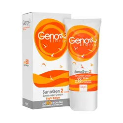 کرم ضد آفتاب بژ روشن سانوژن مخصوص پوست چرب با SPF50 ژنو
