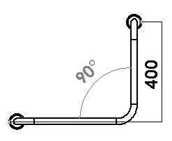 دستگیره دیواری 90 درجه