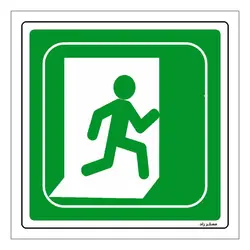 برچسب ایمنی مستر راد طرح به سمت درب خروج اضطراری مدل HSE-OSHA-091