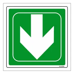 برچسب ایمنی مستر راد طرح به سمت درب خروج اضطراری مدل HSE-OSHA-141