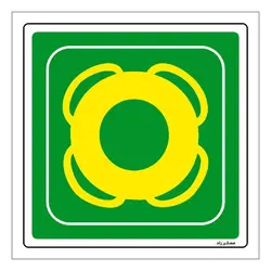 برچسب ایمنی مستر راد طرح جلیقه نجات مدل HSE-OSHA-084