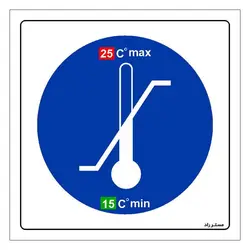 برچسب ایمنی مستر راد طرح حداکثر دما 25 حداقل دما 15 مدل HSE-OSHA-184