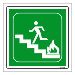 برچسب ایمنی مستر راد طرح خروج اضطراری مدل HSE-OSHA-087