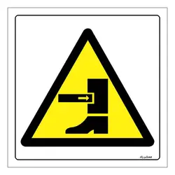 برچسب ایمنی مستر راد طرح خطر آسیب دیدگی مدل HSE-OSHA-087