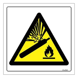 برچسب ایمنی مستر راد طرح خطر انفجار کپسول مدل HSE-OSHA-216