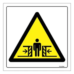 برچسب ایمنی مستر راد طرح خطر حبس شدن در اتاقک مدل HSE-OSHA-392