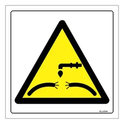 برچسب ایمنی مستر راد طرح خطر سوختگی کابل مدل HSE-OSHA-406
