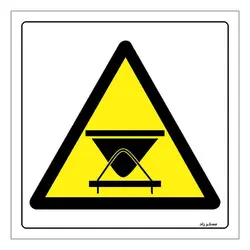 برچسب ایمنی مستر راد طرح خطر عبور واگن حمل کالا مدل HSE-OSHA-219