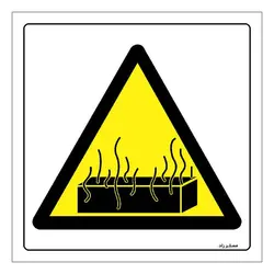 برچسب ایمنی مستر راد طرح خطر قطعات داغ مدل HSE-OSHA-339