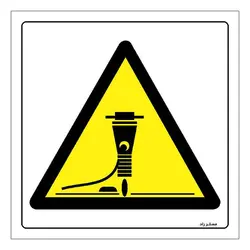 برچسب ایمنی مستر راد طرح خطر کمپرسور مدل HSE-OSHA-169