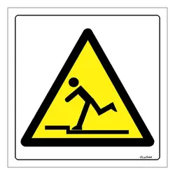 برچسب ایمنی مستر راد طرح خطر مواظب موانع باشید مدل HSE-OSHA-225