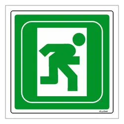 برچسب ایمنی مستر راد طرح درب خروج اضطراری مدل HSE-OSHA-182