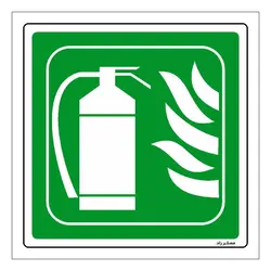 برچسب ایمنی مستر راد طرح کپسول آتش نشانی مدل HSE-OSHA-195