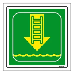 برچسب ایمنی مستر راد طرح نردبان نجات مدل HSE-OSHA-153