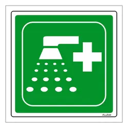 برچسب ایمنی مستر راد طرح دوش اضطراری مدل HSE-OSHA-183