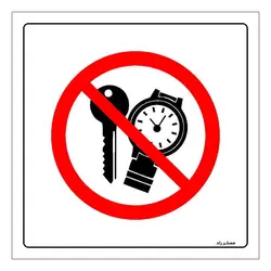 برچسب ایمنی مستر راد طرح استفاده از وسایل شخصی ممنوع مدل HSE-OSHA-465