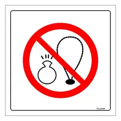 برچسب ایمنی مستر راد طرح همراه داشتن هرگونه وسایل شخصی ممنوع مدل HSE-OSHA-453