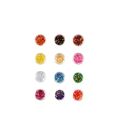 پک دیزاین ناخن پولک نیل کیت12 عددی طرح الماس