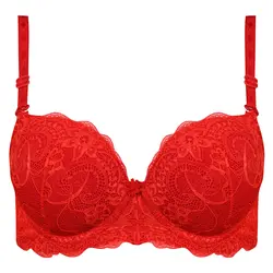 سوتین دکلته فنردار زنانه لنا مدل پوش آپ قرمز کد 4627 | ماییلدا