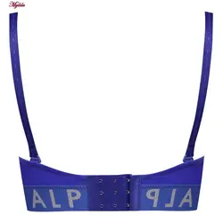 سوتین دکلته فنردار زنانه لنا مدل پوش آپ آبی کاربنی کد 4628 | ماییلدا