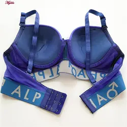 سوتین دکلته فنردار زنانه لنا مدل پوش آپ آبی کاربنی کد 4628 | ماییلدا