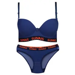 ست شورت و سوتین زنانه دکلته فنردار مدل پوش آپ سرمه ای کد 4626-4 | ماییلدا