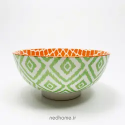 کاسه آبگوشت خوری سرامیک دنی هوم نارنجی سبز