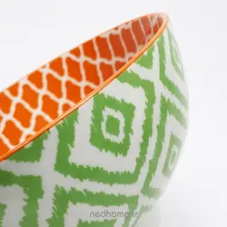 کاسه آبگوشت خوری سرامیک دنی هوم نارنجی سبز