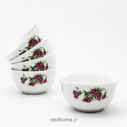 کاسه ماست خوری گل قرمز