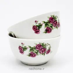 کاسه ماست خوری گل قرمز