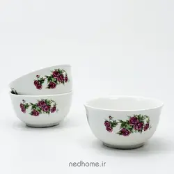 کاسه ماست خوری گل قرمز