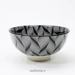 ماست خوری سرامیکی سفید مشکی