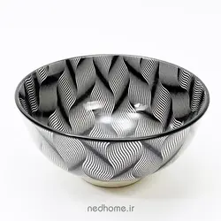 ماست خوری سرامیکی سفید مشکی