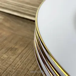 🍛 بشقاب پلوخوری لب طلایی فله ای چینی زرین ایتالیا اف | لوازم خانه و آشپزخانه ندهوم