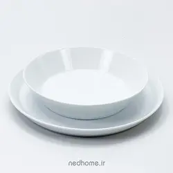 بشقاب خورشت خوری 19 cm فرم اس چینی زرین zi | ندهوم