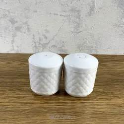 🧂 🌶️ نمک پاش و فلفل پاش چینی زرین طرح سفید رادیانس