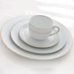 سرویس 13 پارچه سپید صدف چینی زرین