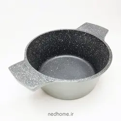 سرویس قابلمه 16 پارچه گرانیت یونیک نقره ای