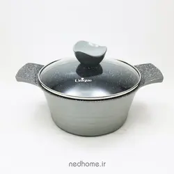 سرویس قابلمه 16 پارچه گرانیت یونیک نقره ای