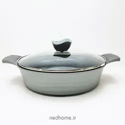 سرویس قابلمه 16 پارچه گرانیت یونیک نقره ای