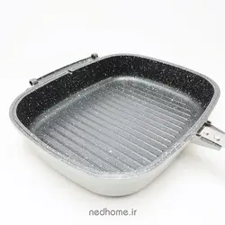 سرویس قابلمه 16 پارچه گرانیت یونیک نقره ای