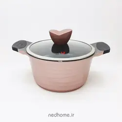 سرویس قابلمه چدن گرانیت 11 پارچه رزگلد BVK