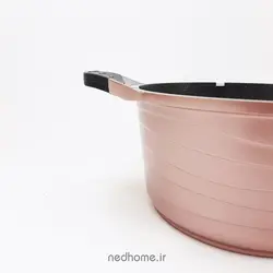 سرویس قابلمه چدن گرانیت 11 پارچه رزگلد BVK