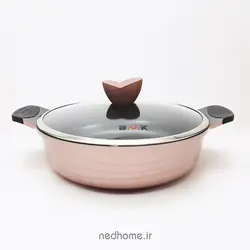 سرویس قابلمه چدن گرانیت 11 پارچه رزگلد BVK