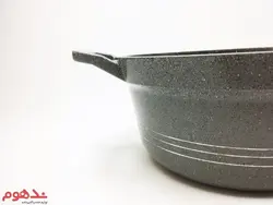 سرویس قابلمه چدن گرانیت 11 پارچه نقره ای یونیک