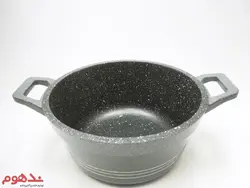 سرویس قابلمه چدن گرانیت 11 پارچه نقره ای یونیک