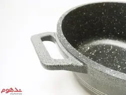 سرویس قابلمه چدن گرانیت 11 پارچه نقره ای یونیک