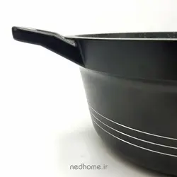 سرویس قابلمه چدن گرانیت 11 پارچه مشکی یونیک