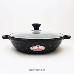 ماهیتابه مشکی دو دسته زرساب سری MELORIN