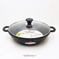 ماهیتابه مشکی دو دسته زرساب سری MELORIN